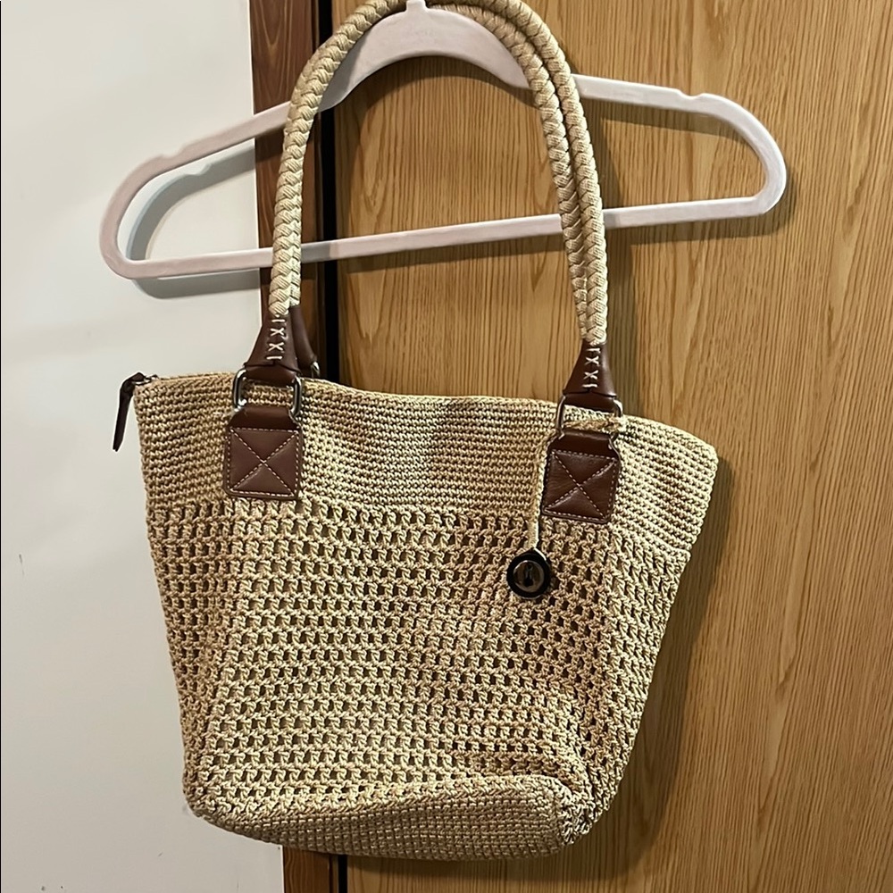 The Sak Woven Tan Tote Bag